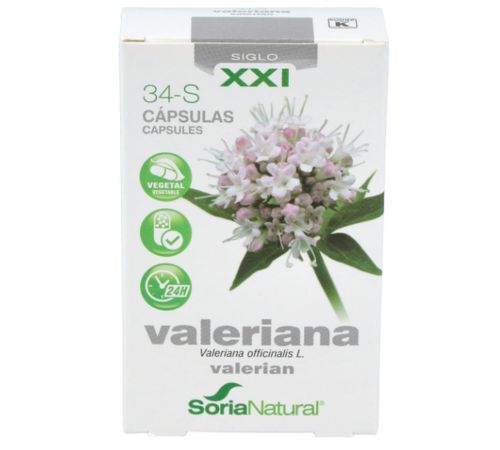 34S Valeriana Liberacion Prolongada S.XXI 30caps Soria Natural