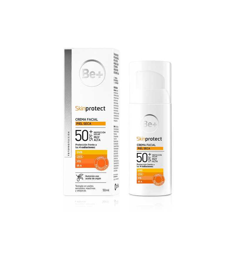 BE+ SKIN PROTECT PIEL SECA SPF50+ 1 ENVASE 50 ML