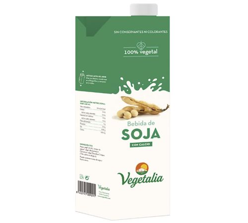 Bebida Vegetal de Soja con Calcio SinGluten Bio 10x1L Vegetalia
