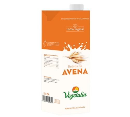 Bebida Vegetal de Avena Bio 10x1L Vegetalia