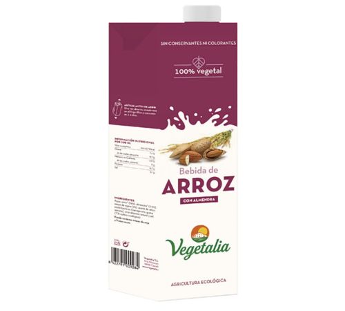 Bebida Vegetal de Arroz con Almendra Bio 10x1L Vegetalia