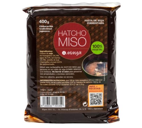 Hatcho Miso Soja Bolsa Vegan 400g Mimasa