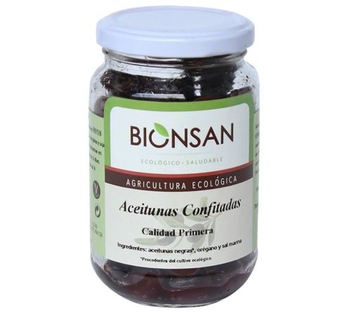 Aceitunas Negras Confitadas Eco Vegan 200g Bionsan