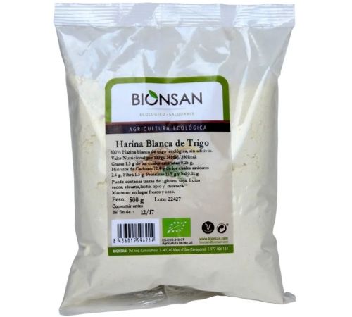 Harina Trigo Blanca Eco Vegan 500g Bionsan