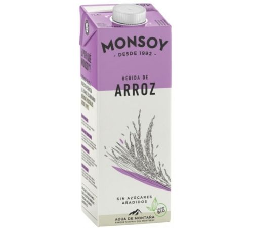 Bebida Vegetal de Arroz SinGluten Bio 6x1L Monsoy