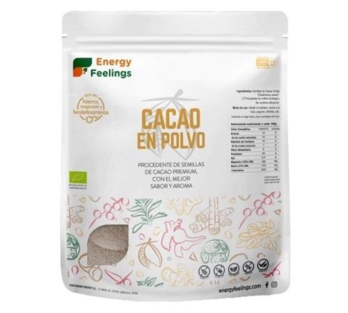 Cacao en Polvo XL Pack Eco 500g Energy Feelings