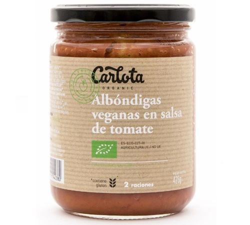 Albondigas en Salsa de Tomate Bio Vegan 425g Carlota Organic