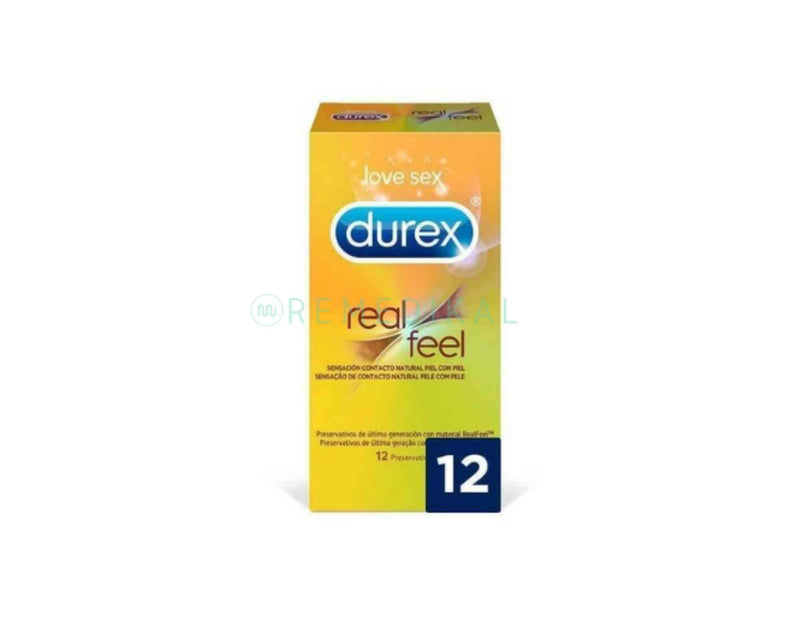 DUREX PRESERVATIVOS REAL FEEL 12 UNIDADES