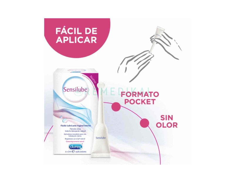 DUREX SENSILUBE GEL VAGINAL 6 MONODOSIS 5ML - GoodFarma DUREX SENSILUBE GEL VAGINAL 6 MONODOSIS 5ML - GoodFarma
