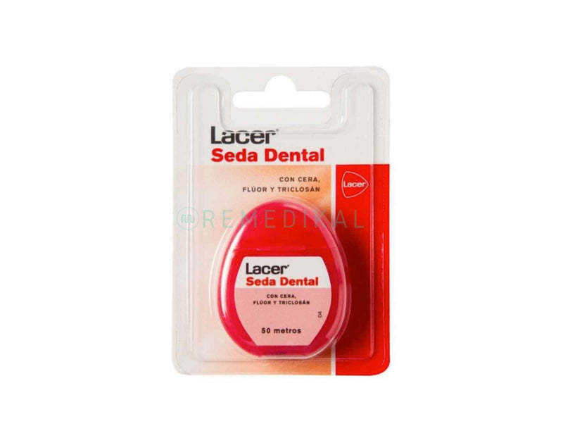 LACER SEDA DENTAL CON CERA  FLÚOR Y TRICLOSÁN 50M