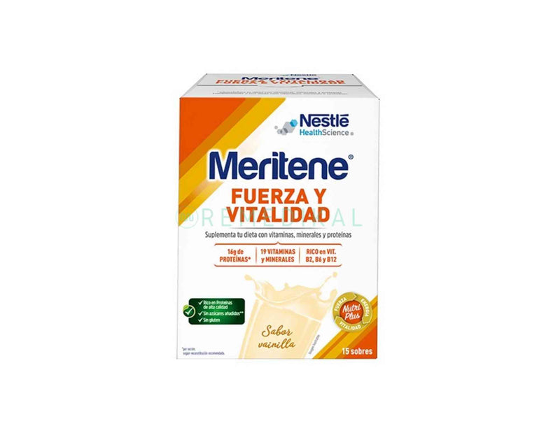 MERITENE VAINILLA NESTLÉ 30 GRAMOS x 15 SOBRES