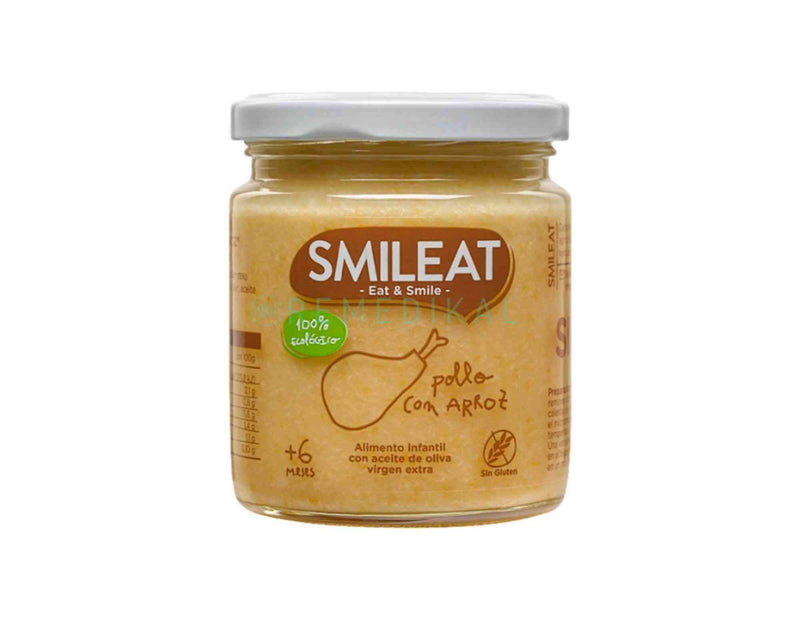 TARRITO DE POLLO CON ARROZ ECO (+6) 230G SMILEAT