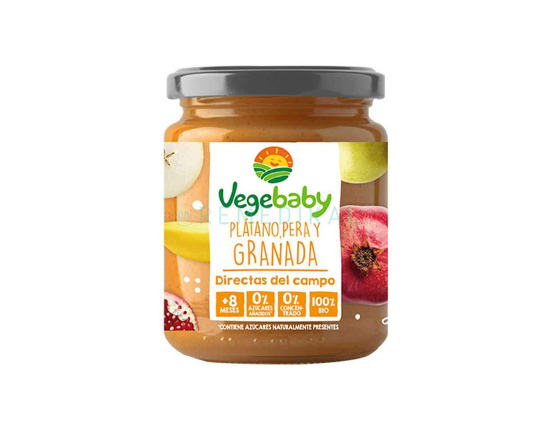 POTITO VEGEBABY PLÁTANO PERA Y GRANADA BIO (+4) 190G