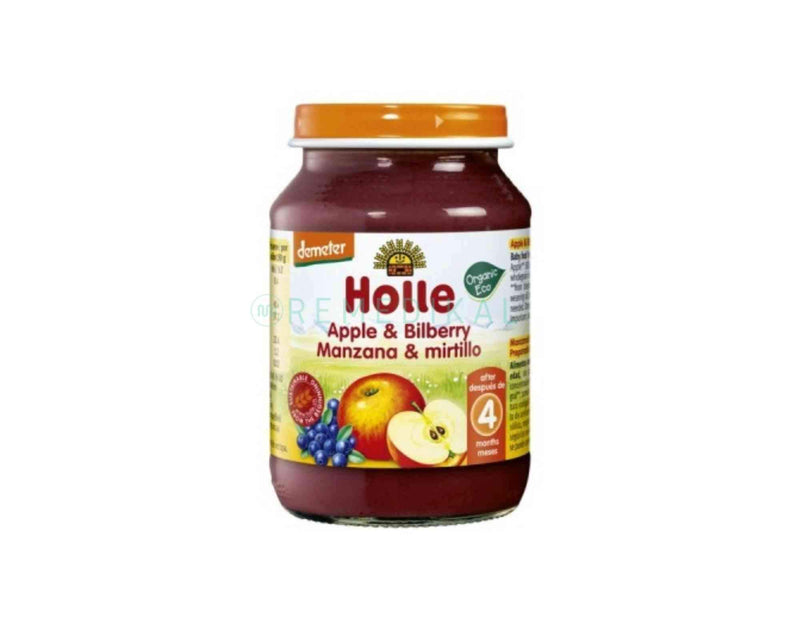 POTITOS DE MANZANA Y ARÁNDANO BIO (+4) 190G HOLLE