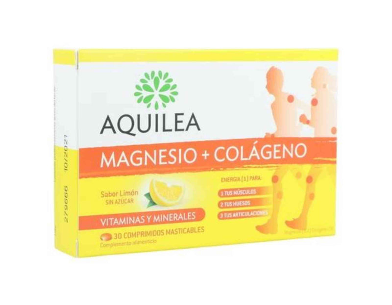 Aquiea Magnesio + colágeno comprimidos masticables