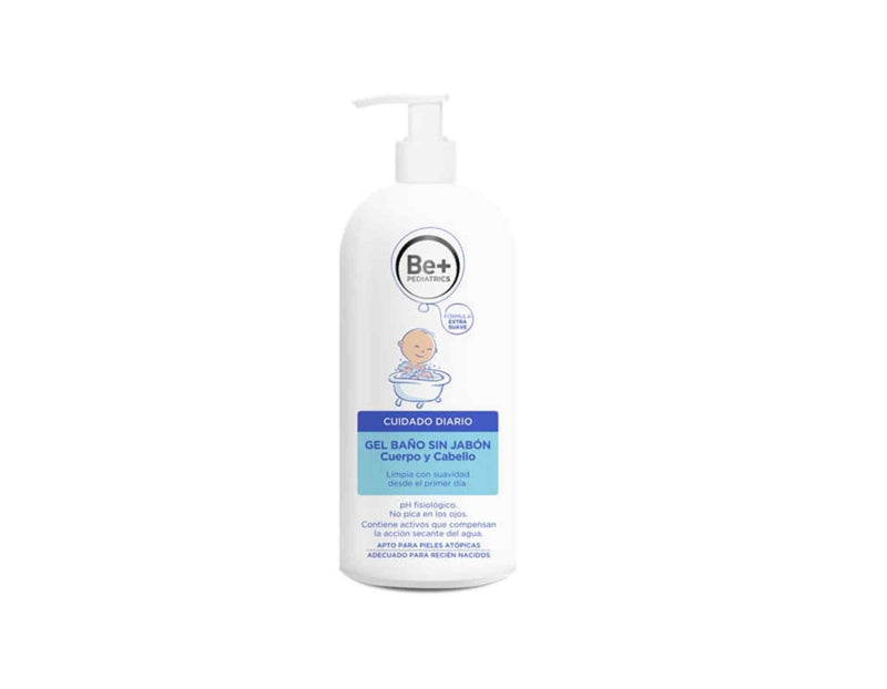 Gel de baño cuerpo y cabello sin jabón de Be+ Pediatrics