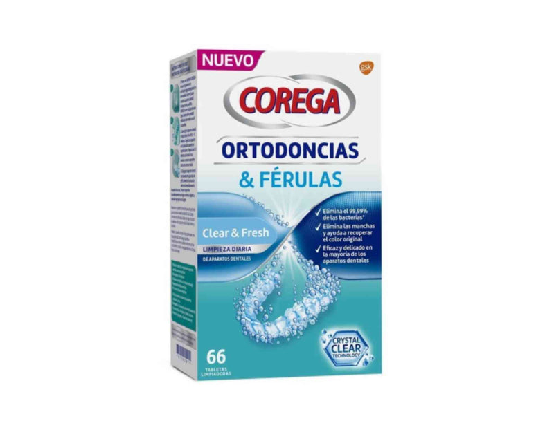 Ortodoncias & Ferulas 66 tabletas limpiadoras corega 