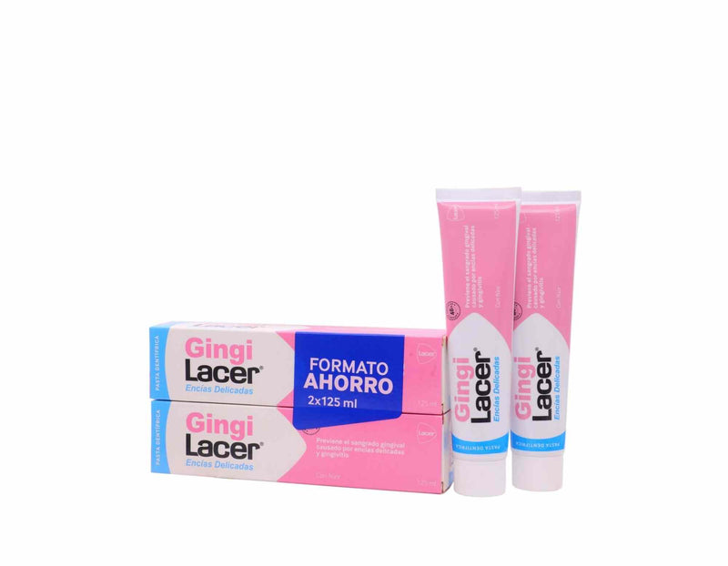 GINGILACER PASTA DENTAL FORMATO AHORRO DUPLO 2x125ML
