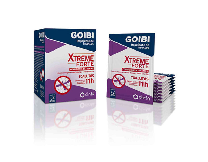 Toallitas repelentes antimosquitos xtreme de Goibi