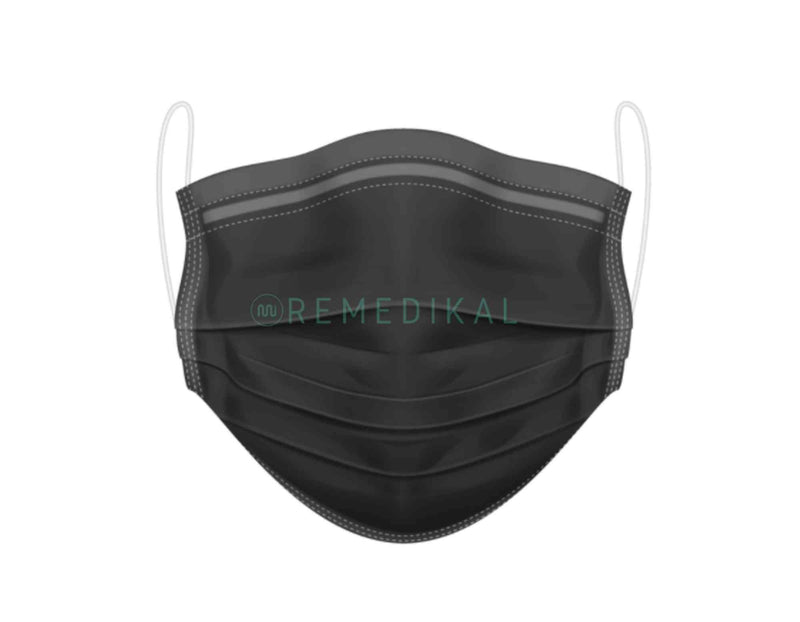 MASCARILLAS QUIRÚRGICAS TIPO IIR – COLOR NEGRO 10 UNIDADES