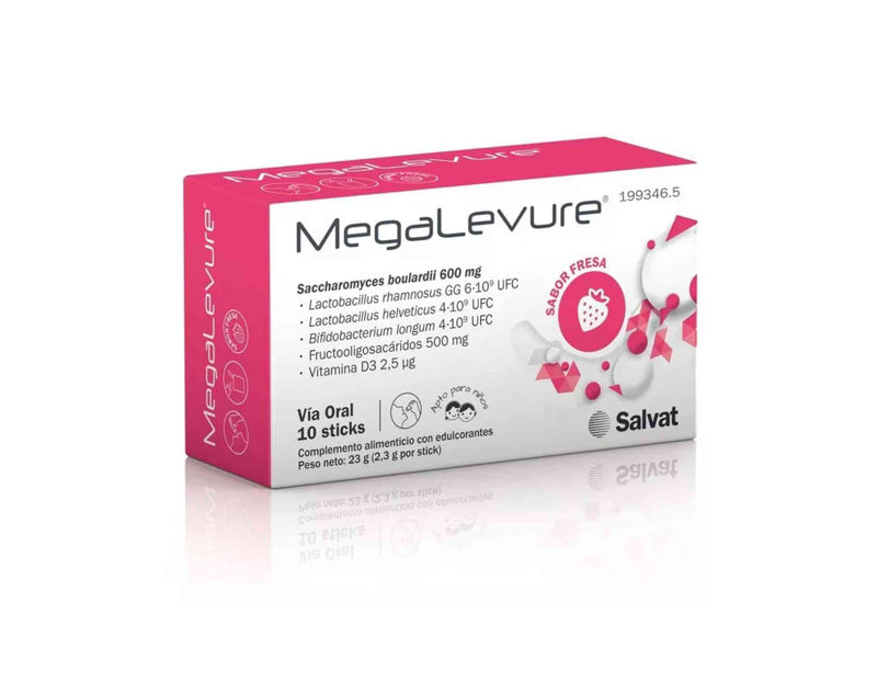 Megalevure 10 sticks sabor fresa