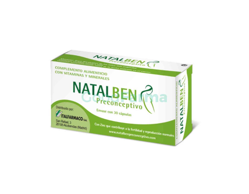 Complemento alimenticio Natalben preconceptivo