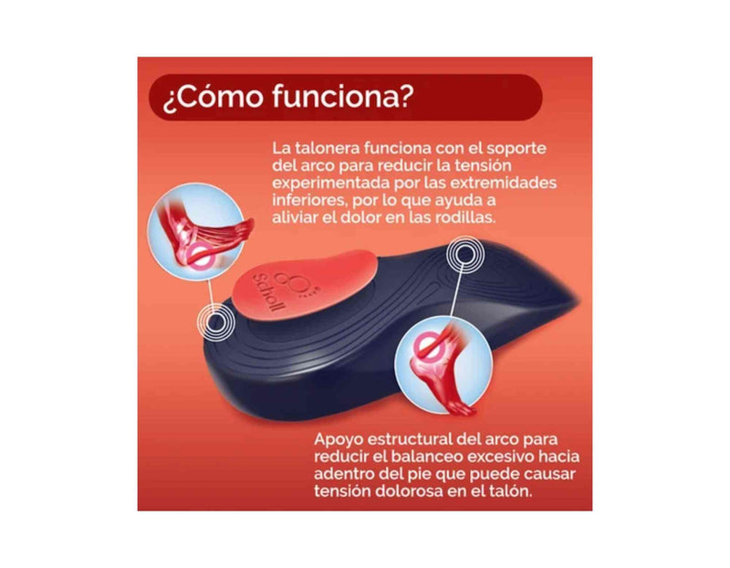 PLANTILLAS USO DIARIO RODILLA Y TALON SCHOLL IN TALLA M 1 PAR